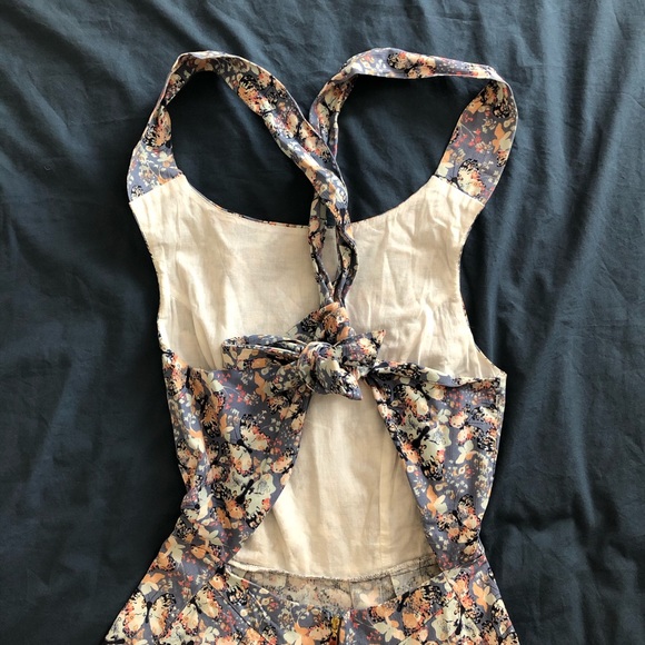 ❌ Open Back Blue Pastel Fit & Flare Party Dress - Picture 3 of 8